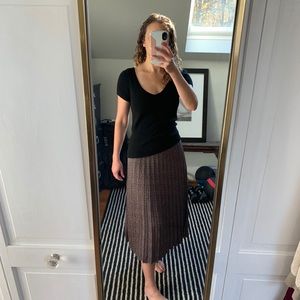 Pleated midi skirt